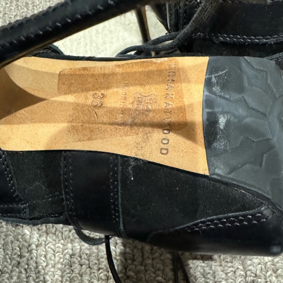 Brian Atwood Niki Leather and Suede lace up boots - Picture 7 of 8